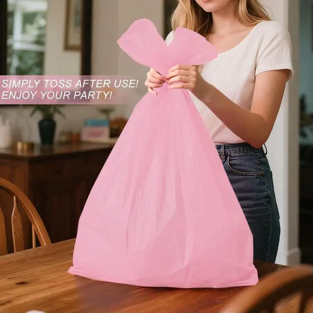 Alt view image 6 of 7 - Childom 3 Pack Pink Plastic Tablecloth for Rectangle Tables 54" x 108" Pink Disposable Table Cloth for Mothers Day Decorations,Plastic Table Cover for Birthday Graduation Party Christmas Anniversary
