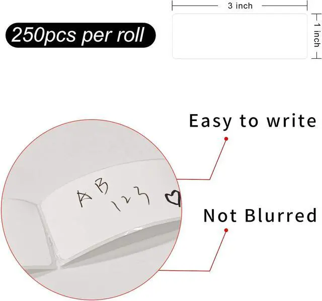 Alt view image 2 of 5 - Removable Freezer Labels, Date Label 1x3 Inch Food Storage Stickers, Waterproof Oil Resistant Easy Clean Leaves no Residue 250 Total Per Roll