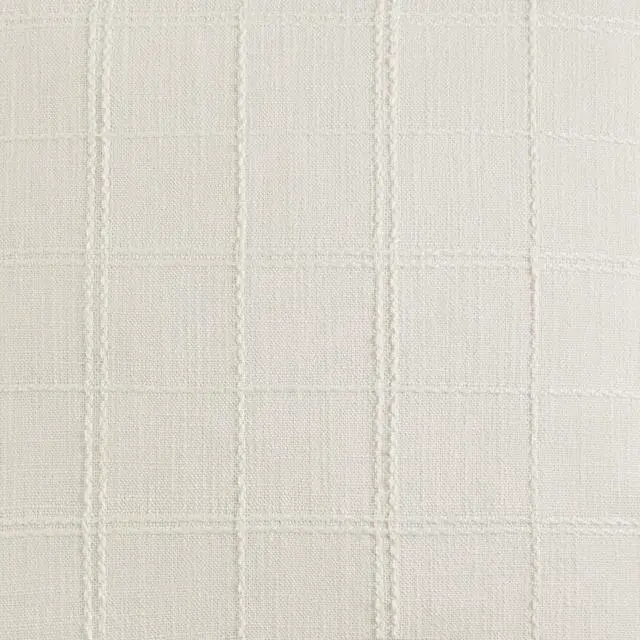 Alt view image 5 of 7 - ZeeMart Linen Checked Throw Pillow Covers Set of 2, 18x18 Inch Ivory/Cream, Farmhouse Decorative Single Sided Grid Embroidered Couch Pillow Cases Off White Cotton Linen Cushion Covers