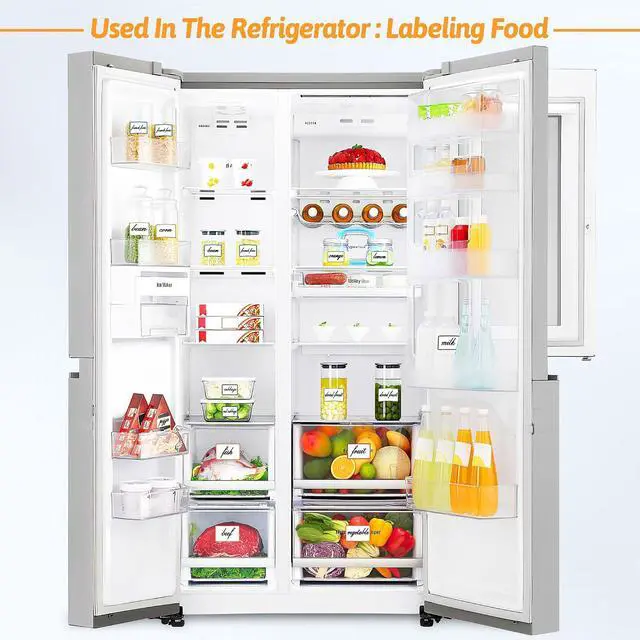 Alt view image 7 of 7 - 300 Pcs 2×3 Inch Blank Removable Freezer Labels, Waterproof, Oil & Tear Resistant, No Residue Writable Stickers for Food Containers, Jars, Pantry and Meal Prep (Bright)