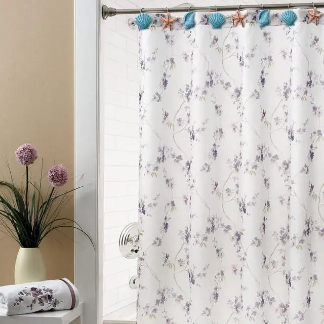 Alt view image 7 of 7 - AGPtek® Seashell Shower Curtain Hooks, Blue Seashell, 12PCS | Anti Rust, Decorative Resin, Bathroom Decor, Baby Room Decor, Bedroom & Living Room Decor