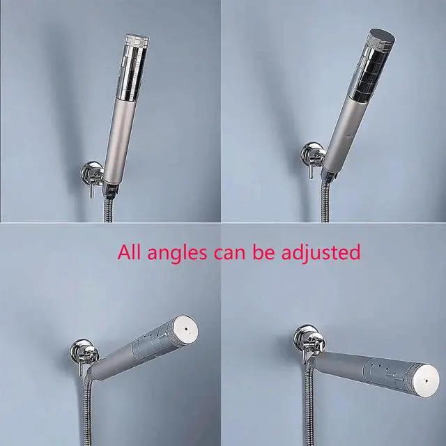 Alt view image 5 of 7 - 1pcs All Metal Shower Head Holder,180° Adjustable Shower Wand Holder with Handle,Handheld Shower Head BracketShower Head Holder Wall Mount with mounting Screws and Screwdrivers