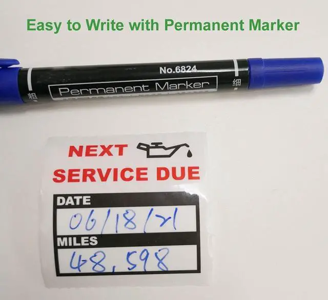 Alt view image 4 of 7 - Oil Change Stickers Clear, 2 x 2 Inches, Removable 200 Count | Auto Maintenance Reminder Label, Roll with Perforation Line, Next Service Due Sticker for Car Vehicle Windshield