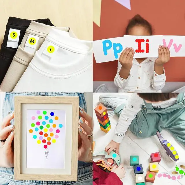 Alt view image 7 of 7 - 1/2 Inch Dot Stickers,0.5 Inch Removable Round Sticker Labels,Waterproof,Oil Proof,Easy to Apply,for Preschoolers,Crafts, Small Retail Stores,Offices,Garages,Yard Sales (Red,1000 Pcs)