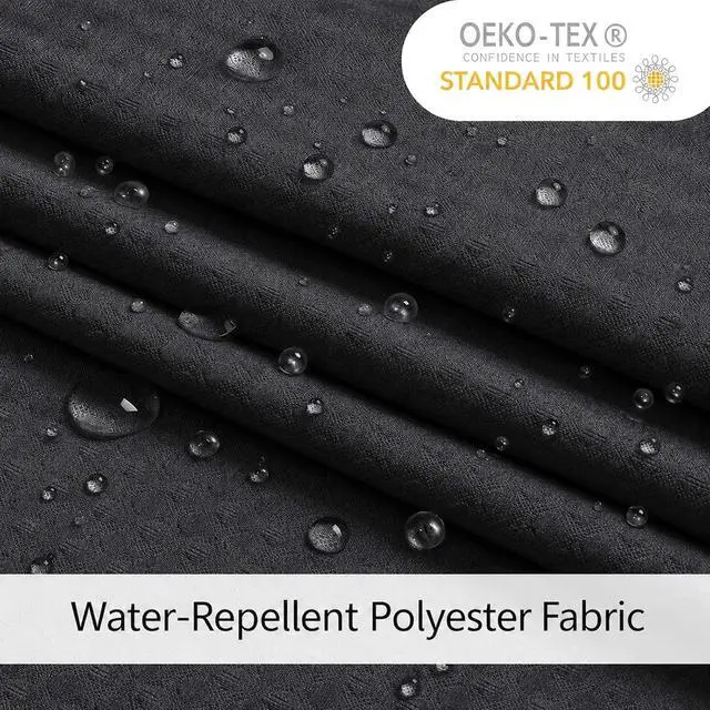 Alt view image 2 of 7 - Black Shower Curtain 72 Inch Length 1 Piece, Waffle Embossed Textured Soft Fabric Hotel Shower Curtain for Bathroom, Modern Polyester Water Repellent Machine Washable Bath Decor, 72Wx72L Inches