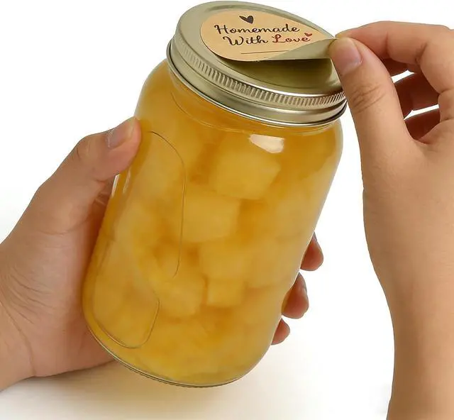 Alt view image 4 of 7 - 600 Pcs 2" Canning Labels for Mason Jars, Homemade with Love Stickers | Canning stickers for jam, jelly, jickles with lines for writing