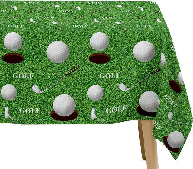 Alt view image 5 of 7 - Golf Party Decorations Tablecloth, Golf Birthday Party Tablecover | Disposable, Golf Table Decorations Supplies for Golf Lover Baby Shower 1st 2nd Birthday, 3Pcs, 55in x 86in