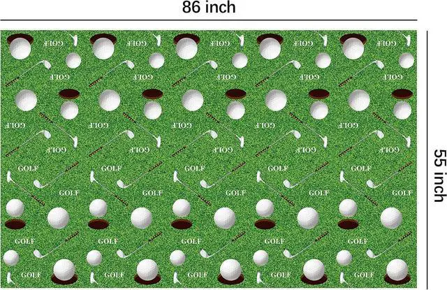 Alt view image 7 of 7 - Golf Party Decorations Tablecloth, Golf Birthday Party Tablecover | Disposable, Golf Table Decorations Supplies for Golf Lover Baby Shower 1st 2nd Birthday, 3Pcs, 55in x 86in