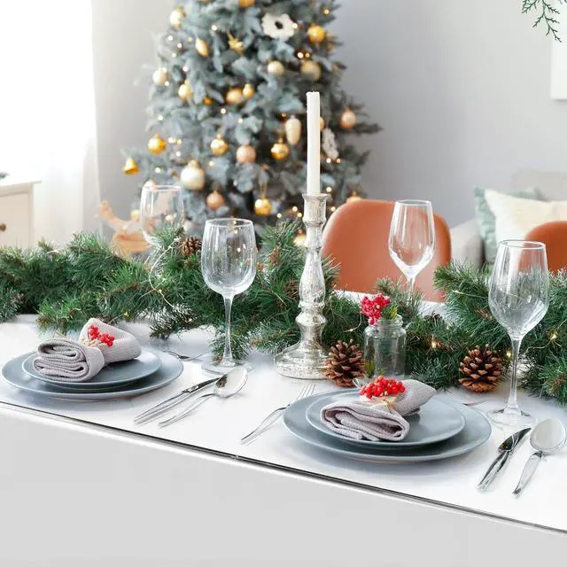 Alt view image 2 of 7 - Juvale 3 Pack Plastic Table Cloths - Metallic Silver Plastic Tablecloth for Birthday Party Decorations (Shiny Foil, 54x108 Silver Tablecloth)