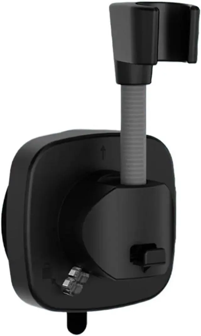 Main image of Handheld Shower Head Holder Suction Cup, No Drill Removable, Heavy-Duty with Hook, for RV/Hotel/Rental, Black