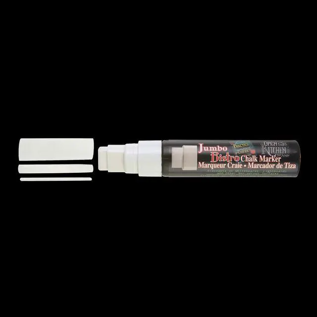 Alt view image 2 of 4 - UCHIDA 481-C-0 Marvy Jumbo Broad Point Tip Bistro Chalk Marker, White