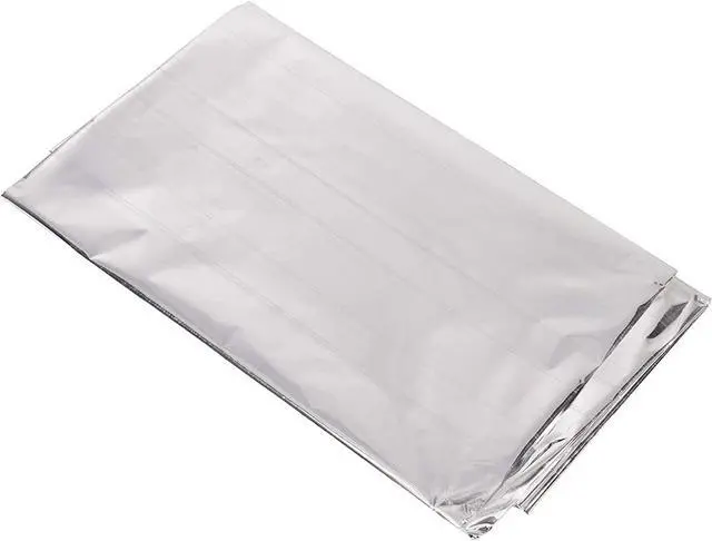 Alt view image 7 of 7 - Juvale 3 Pack Plastic Table Cloths - Metallic Silver Plastic Tablecloth for Birthday Party Decorations (Shiny Foil, 54x108 Silver Tablecloth)