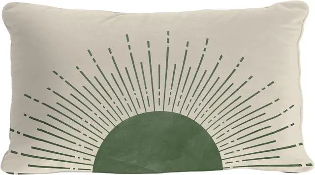 Main image of OGILRE Boho Green Sun Throw Pillows 12x20 Inch,Bedroom Decor Throw Pillow Cover for Dorm Bed Soft Home Couch,Green Decorative Lumbar Pillows for Bed Chairs
