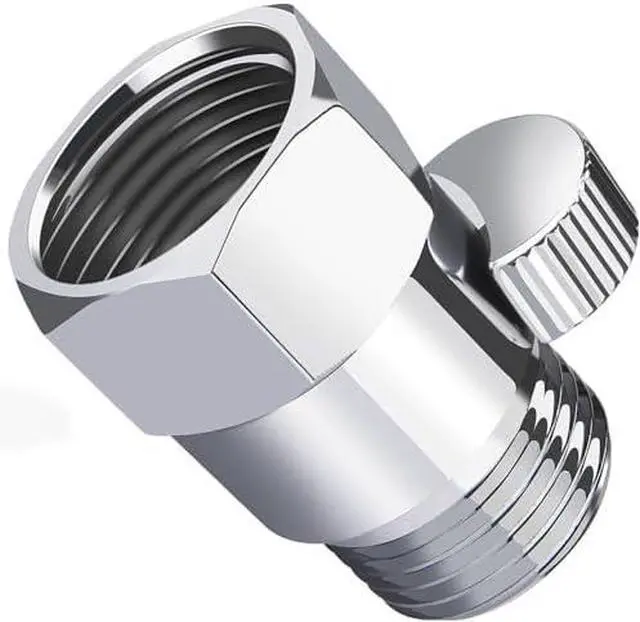 Main image of MAYYAYA All Metal Shower Head Flow Control Valve, G1/2 Brass Shut-off Valve | Metal Lever, G1/2 Universal Fit, Leak-Proof Ceramic Core, Adjustable Flow Save Water, for Showers, Bidets, RVs, Chrome
