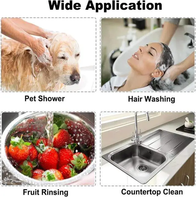 Alt view image 5 of 5 - Sink Faucet Sprayer Attachment,Salon Shampoo Bowl Spray Head Pedicure Chair Sprayer Shower Head Handheld Shower Head Salon & Spa Chairs Sprayer Head with Stop Water-saving Function