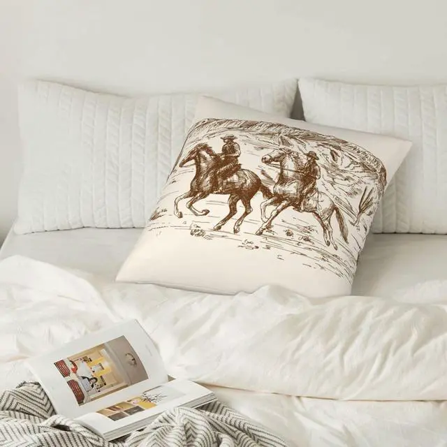 Alt view image 7 of 7 - Yobvec Western Throw Pillow Covers Home Decor 18x18 Inch Cute Western Decorative Pillowcase Cushion Cover for Bed Sofa Couch, 2 Sets
