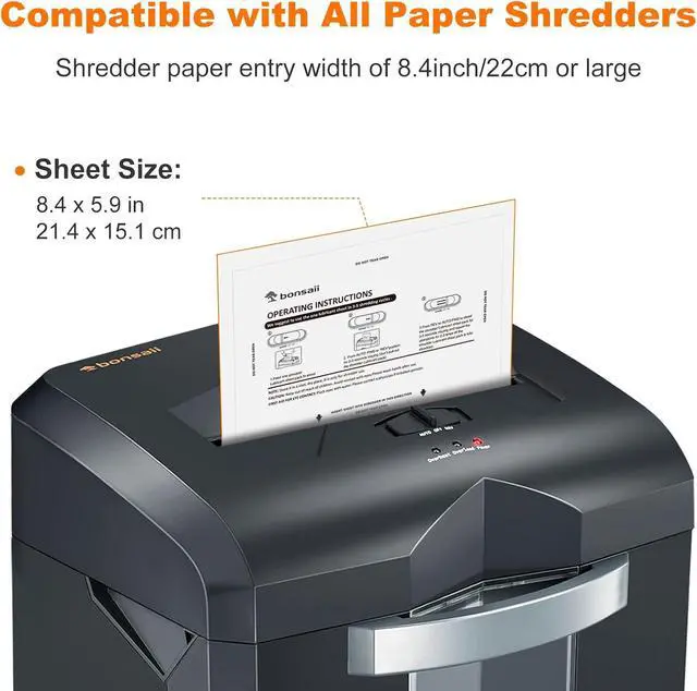 Alt view image 5 of 7 - Bonsaii Paper Shredder Lubricant Sheets,12-Pack (8.4 x 5.9 inch/piece)