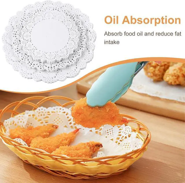 Alt view image 3 of 7 - PECULA Paper Doilies, 200 Pack White Lace Doilies 6.5, 8.5, and 10.5 Inch for Food, Crafts, Baby Showers, Parties, Wedding, Birthday, Tableware Decoration