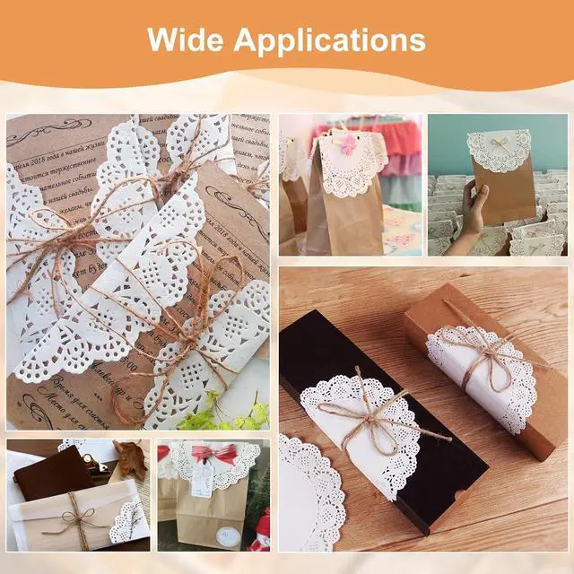 Alt view image 5 of 7 - PECULA Paper Doilies, 200 Pack White Lace Doilies 6.5, 8.5, and 10.5 Inch for Food, Crafts, Baby Showers, Parties, Wedding, Birthday, Tableware Decoration