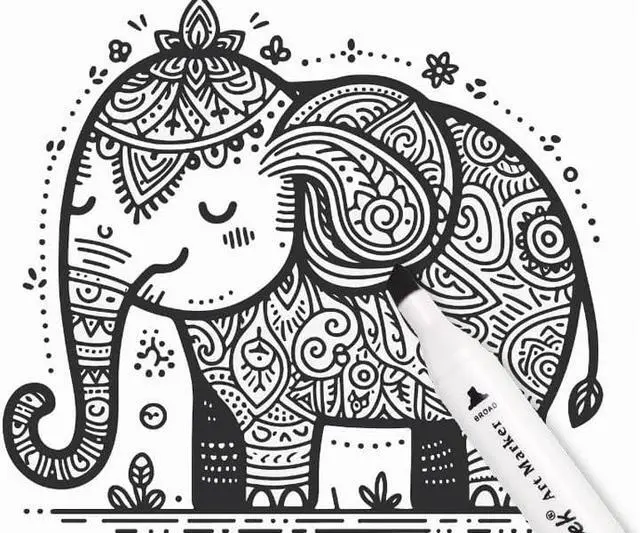 Alt view image 4 of 6 - ArtBeek 6pcs Black Brush Tip Alcohol Markers Set, Dual Tips Art Markers Drawing Sketched Double Tipped for Beginner Adults(Black)