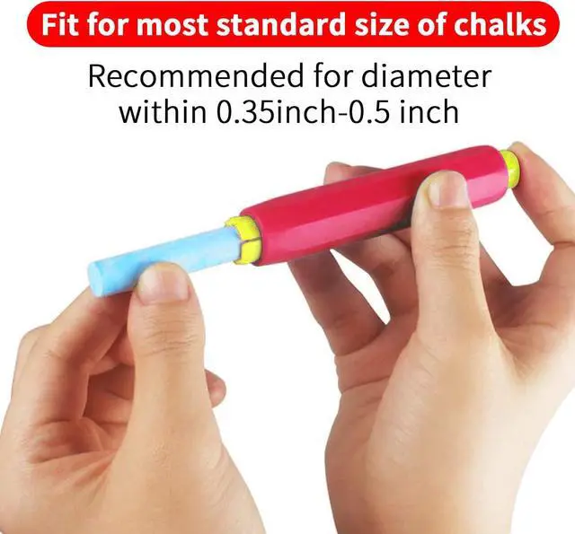 Alt view image 3 of 7 - 5 Pieces Colorful Plastic Chalk HoldersBlackboard Adjustable Set for Teachers School Office Drawing BoardIt protects your hands from direct contact with chalk, 5 Count (Pack of 1)