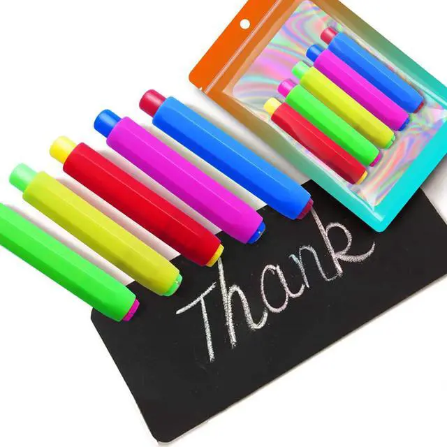 Alt view image 5 of 7 - 5 Pieces Colorful Plastic Chalk HoldersBlackboard Adjustable Set for Teachers School Office Drawing BoardIt protects your hands from direct contact with chalk, 5 Count (Pack of 1)