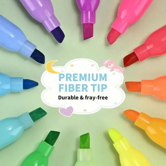 Alt view image 5 of 7 - Cgerma Highlighters Assorted Colors Set, 12 Pack, Chisel Tip Bright Colors, Dry Quickly Colored Highlighters for Journaling, Study Notes, School Office Supplies