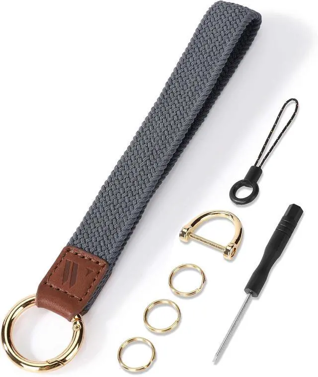 Main image of WEESMILE Stretchy Wristlet Keychain Cute Wrist KeyChains for Women Car Key | Car Keychain for Keys, Elastic Wrist Strap, Breathable Woven, Anti-Lost D-Ring, Keyrings, Cute Key Chain for Women, Wallet