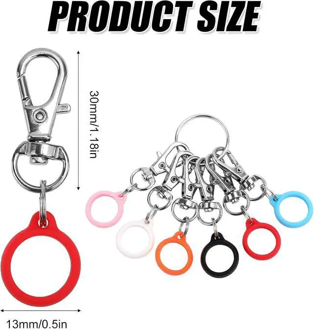 Alt view image 2 of 7 - Gosknor 6pcs Pen Holders, 0.5 Inch Silicone Clip On Lobster Clasp Highlighter Pen Holder Lanyard Badge Reel Clasp Converter Nurse Badge Reel Accessories