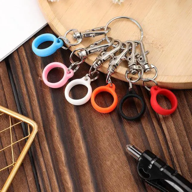 Alt view image 3 of 7 - Gosknor 6pcs Pen Holders, 0.5 Inch Silicone Clip On Lobster Clasp Highlighter Pen Holder Lanyard Badge Reel Clasp Converter Nurse Badge Reel Accessories