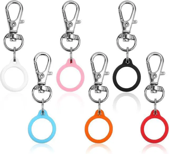 Alt view image 4 of 7 - Gosknor 6pcs Pen Holders, 0.5 Inch Silicone Clip On Lobster Clasp Highlighter Pen Holder Lanyard Badge Reel Clasp Converter Nurse Badge Reel Accessories