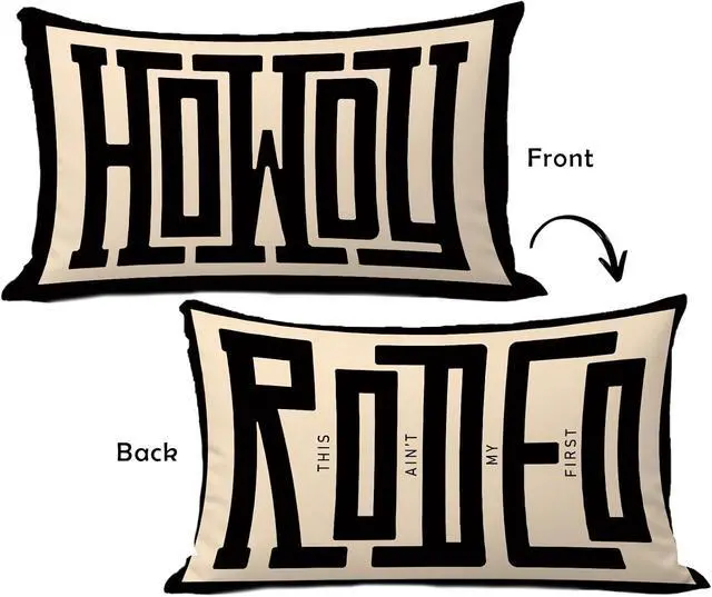 Alt view image 2 of 6 - Howdy Pillow Cover 12x20, Western Southwestern Throw Pillows Cover for Cowgirl Cowboy Room Bedroom College Dorm Decor, Western Decor for Home