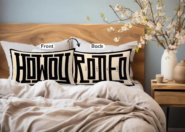 Alt view image 4 of 6 - Howdy Pillow Cover 12x20, Western Southwestern Throw Pillows Cover for Cowgirl Cowboy Room Bedroom College Dorm Decor, Western Decor for Home