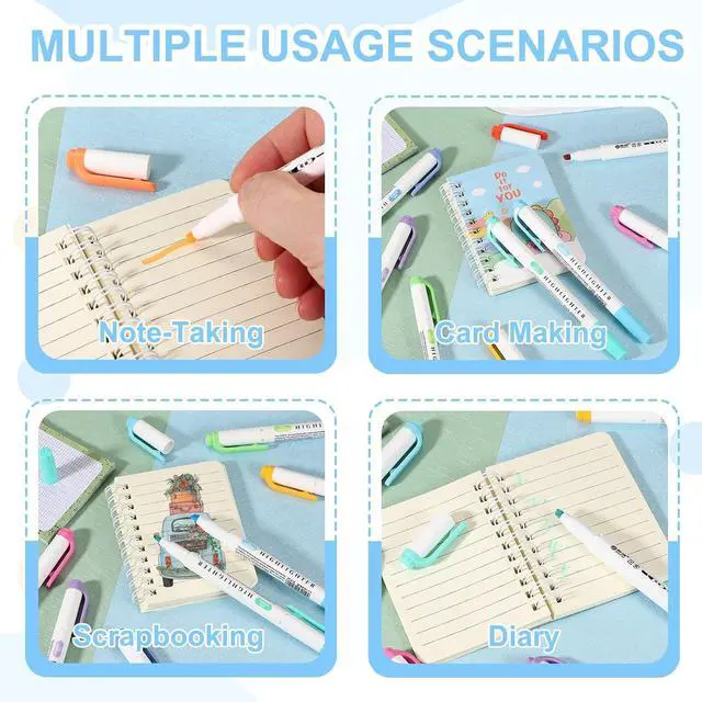 Alt view image 6 of 6 - PATIKIL Highlighter Pen, 3 Pack Double Ended Highlighter Broad and Round Tips Marker Pens Studying Supplies for Office Home Daily Use, Gray
