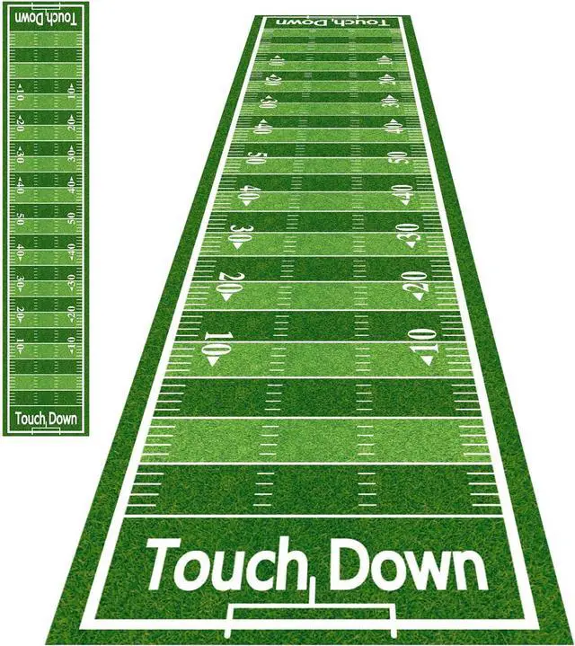 Main image of 10 ft Football Field Floor Runner Football Party Decorations Long Football Runner Rugs for Game Day Birthday Party Supplies Football Table Runners