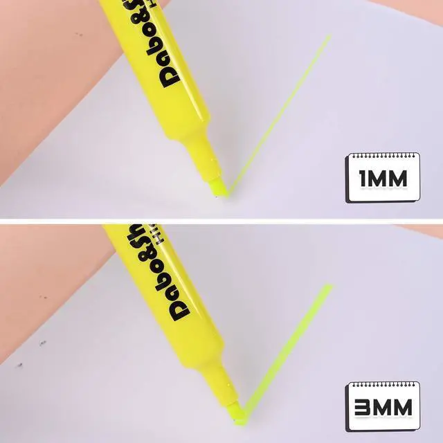 Alt view image 3 of 7 - Dabo&Shobo Yellow highlighter, 24 Pack -bright color, chisel tip, for Adults Highlighting in the Home School Office, Tank Style