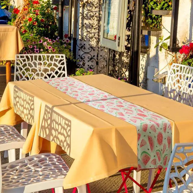 Alt view image 5 of 7 - Tatuo 2 Pcs Watermelon Table Runner Summer One in a Melon Party Decor | Colorful Print, 13" x 72" Watermelon Theme Tablecloth Fruits Decors for Outdoor Kitchen Dining Birthday Party Home Decor