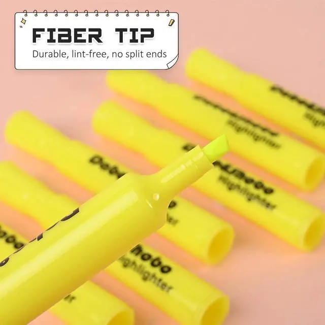 Alt view image 5 of 7 - Dabo&Shobo Yellow highlighter, 24 Pack -bright color, chisel tip, for Adults Highlighting in the Home School Office, Tank Style