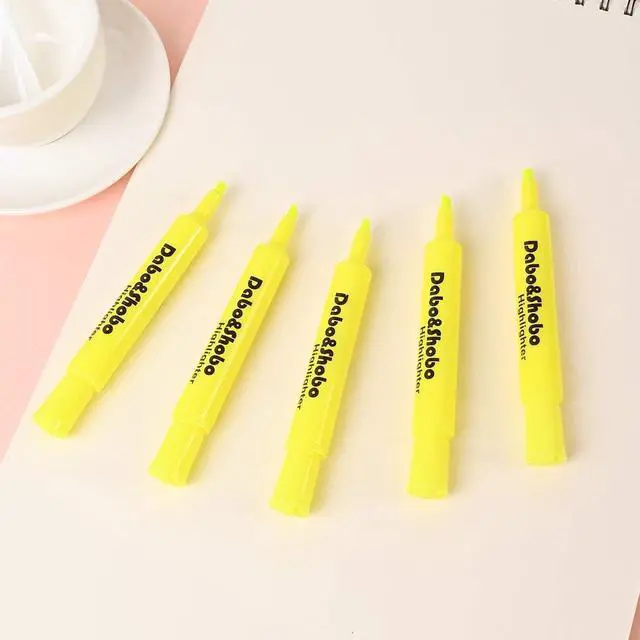 Alt view image 7 of 7 - Dabo&Shobo Yellow highlighter, 24 Pack -bright color, chisel tip, for Adults Highlighting in the Home School Office, Tank Style