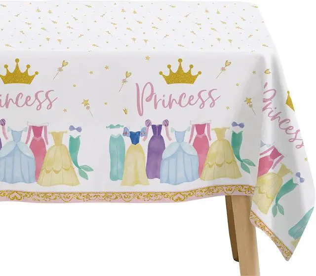 Alt view image 5 of 7 - Princess Birthday Party Decorations Tablecloth, 3 Pack, 55 x 86in | Princess Party Decorations Supplies Table Cover for Birthday Baby Shower, Table Cloth