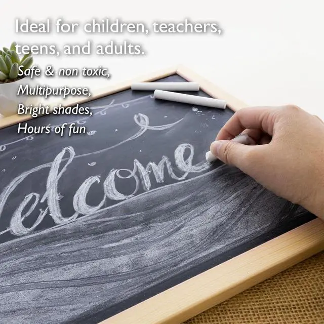 Alt view image 3 of 7 - BAZIC PRODUCTS Dustless White Chalk, 24 Ct Box | sticks of dustless white chalk for writing and drawing on chalkboards and blackboards