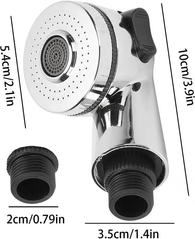 Alt view image 2 of 5 - Sink Faucet Sprayer Attachment,Salon Shampoo Bowl Spray Head Side Control Button Pedicure Chair Sprayer Shower Head Adjustable Hair Washing Handheld Shower Head Salon & Spa Chairs Sprayer Head