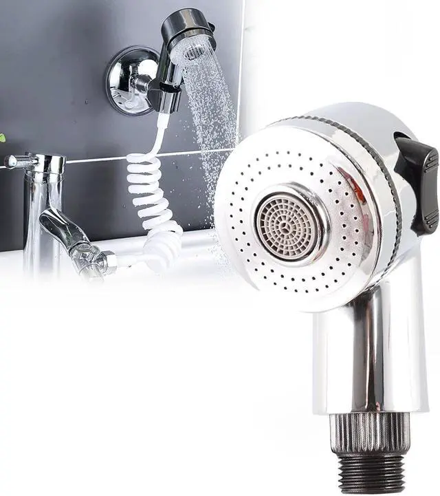 Main image of Sink Faucet Sprayer Attachment,Salon Shampoo Bowl Spray Head Side Control Button Pedicure Chair Sprayer Shower Head Adjustable Hair Washing Handheld Shower Head Salon & Spa Chairs Sprayer Head