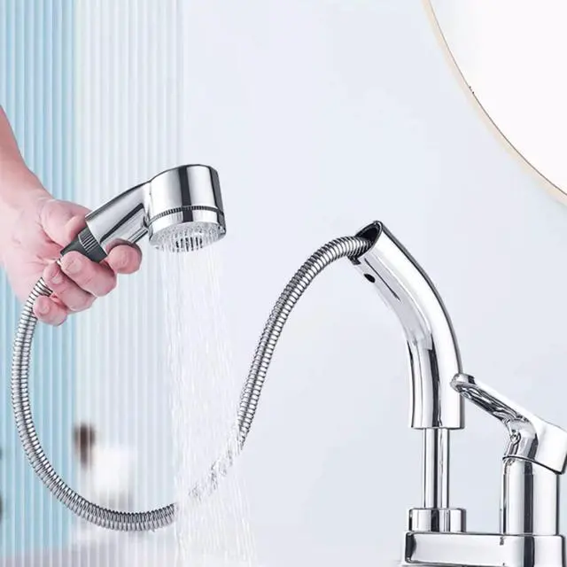 Alt view image 3 of 5 - Sink Faucet Sprayer Attachment,Salon Shampoo Bowl Spray Head Side Control Button Pedicure Chair Sprayer Shower Head Adjustable Hair Washing Handheld Shower Head Salon & Spa Chairs Sprayer Head