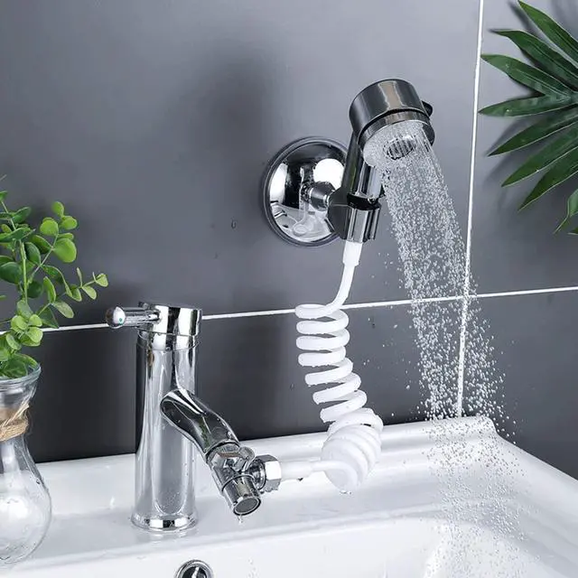 Alt view image 5 of 5 - Sink Faucet Sprayer Attachment,Salon Shampoo Bowl Spray Head Side Control Button Pedicure Chair Sprayer Shower Head Adjustable Hair Washing Handheld Shower Head Salon & Spa Chairs Sprayer Head