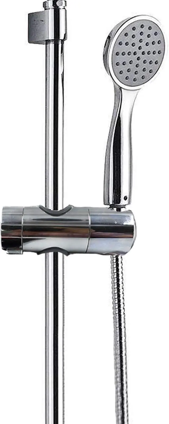 Alt view image 2 of 5 - LiXiongBao Adjustable Shower Head Holder For Slide Bar,Universal 18-25MM O.D. Rail Head Bracket Holder for Slide Bar Slider Clamp Bathroom Replacement 360° Rotation Sprayer Holder,Plated