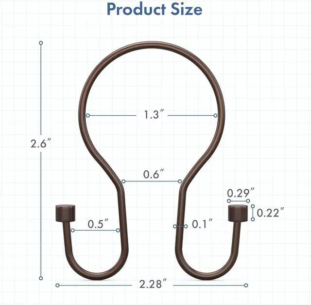 Alt view image 4 of 7 - Bathway Shower Curtain Hooks Dark Gold Shower Curtain Rings with Cylindrical Design, 12Pcs Metal Shower Curtain Hooks Rust Proof, Smooth Glide Double Shower Hooks Rings for Shower Curtain