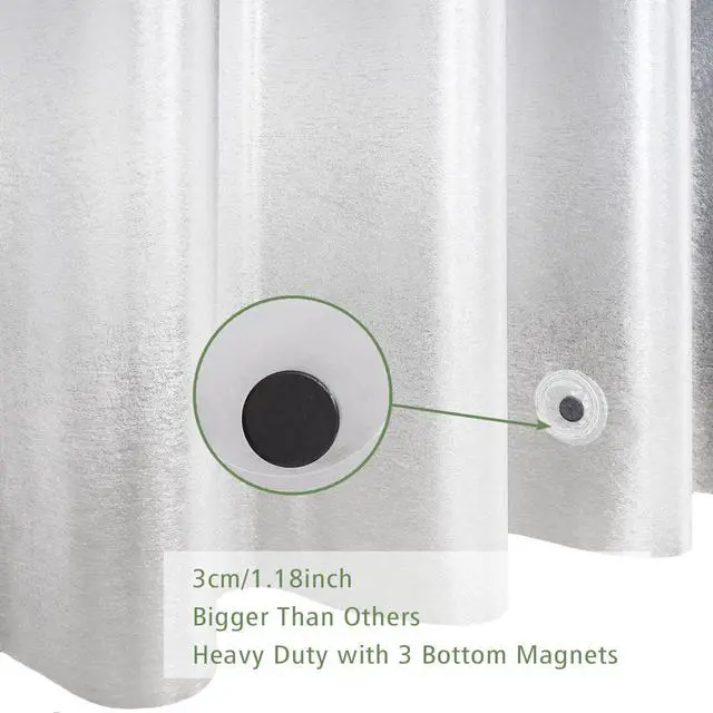 Alt view image 6 of 7 - UFRIDAY Frosted Shower Stall Liner 36x72 Inch,EVA Plastic Waterproof Shower Curtain with 2 Magnets,Heavy Duty,Semi Transparent, 3D Frosted Shower Curtain Plastic Liner
