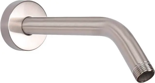 Main image of Shower Arm with Flange and Teflon Tape, Wall Mounted Shower Pipe 304 Stainless Steel Extension Arm for Fixed Shower Head & Handheld (6 Inch, Brushed Nickel)