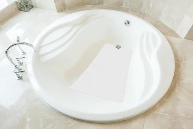 Alt view image 6 of 7 - 16"x40" Matte White Self-Adhesive Vinyl Non Slip Bath Mat Safety Anti Skid Bathtub Placemat with Drain Cut Out Peel and Stick for Shower Floor Boat Area